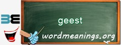 WordMeaning blackboard for geest